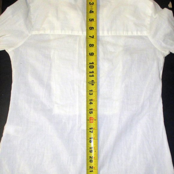 OLD NAVY Split button down Textured Vintage look Blouse Long Sleeve Cotton SZ S - Picture 10 of 12